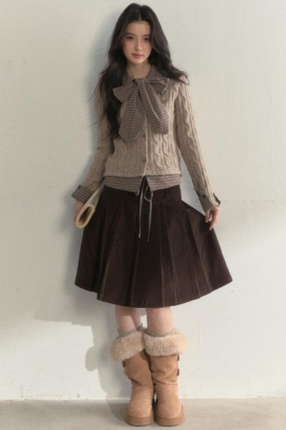 Retro Twist Knit Sweater