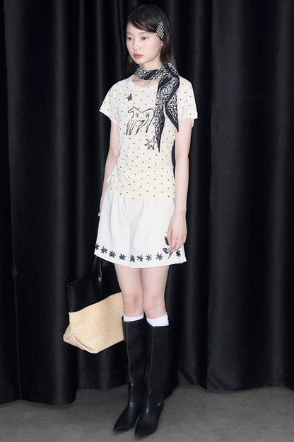 Starburst Polka Dot Raglan T-Shirt