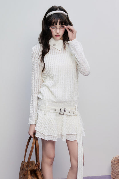 Hollow Lace Spring Halter Dress