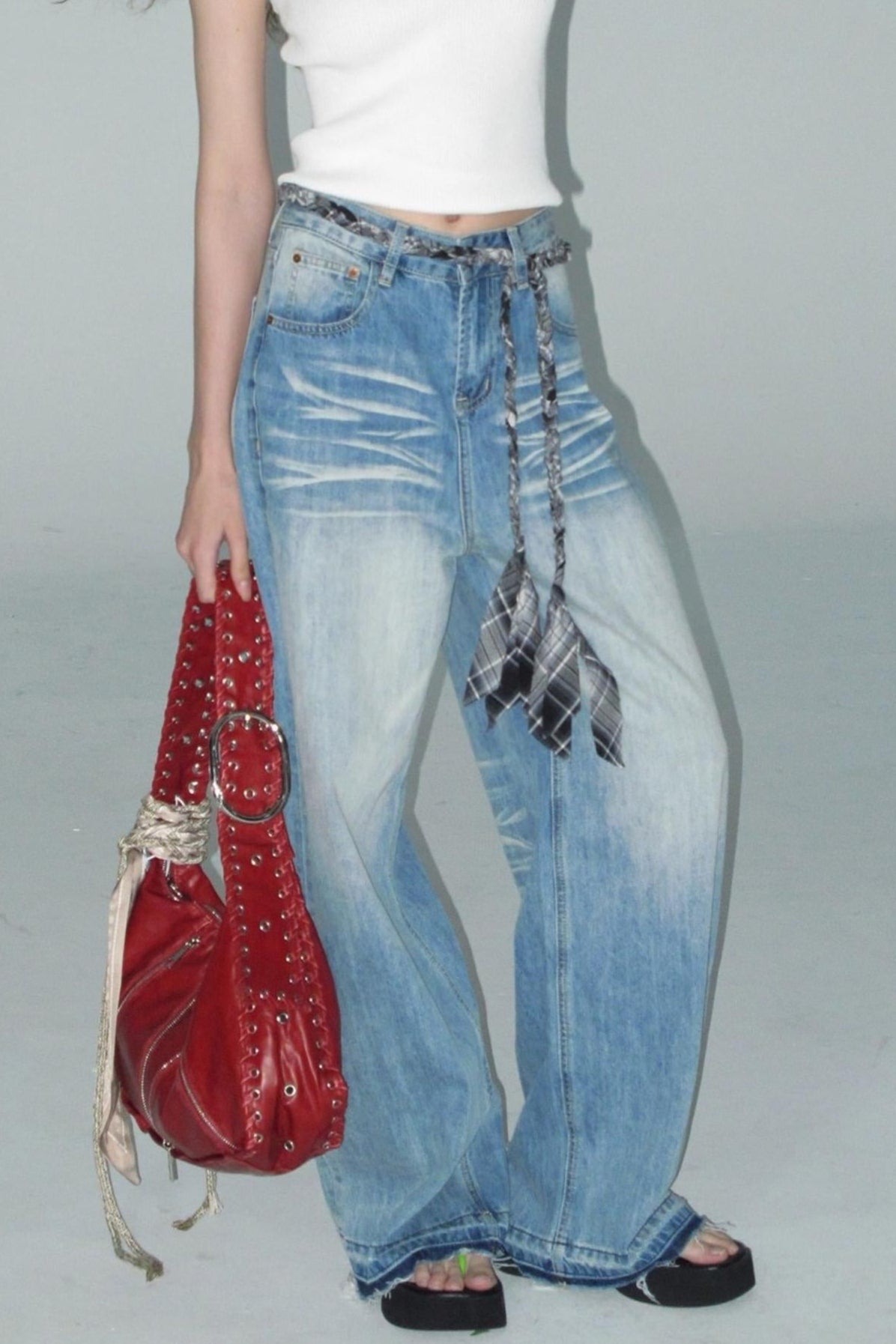 Classic Ripped Denim Jeans