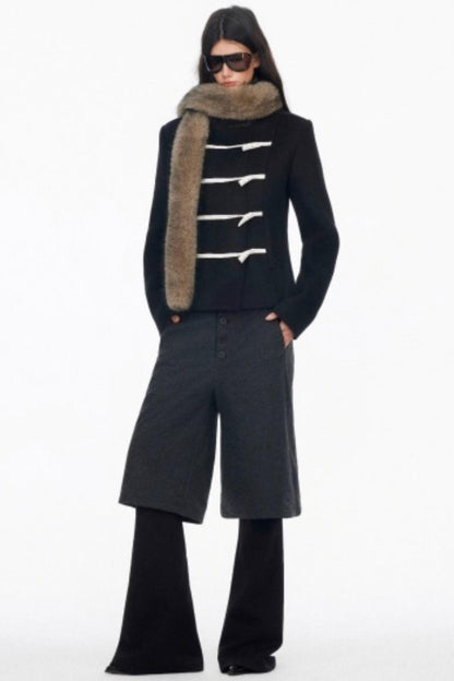 High-End Layered Bootcut Pants