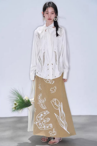 Tulip Embroidery Blouse