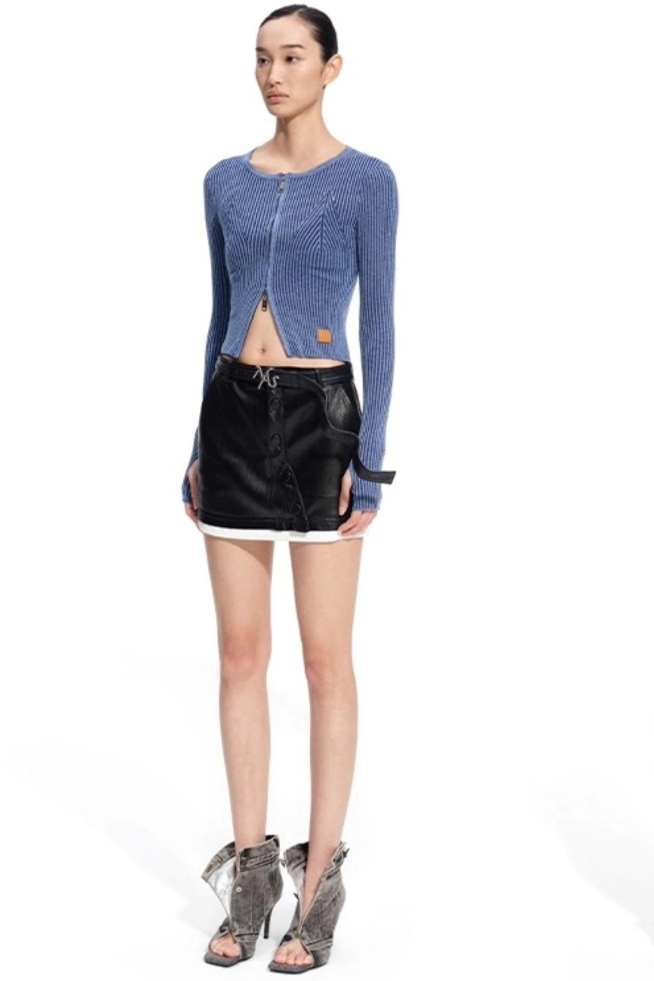 Wool Cropped Crew Neck Cardigan