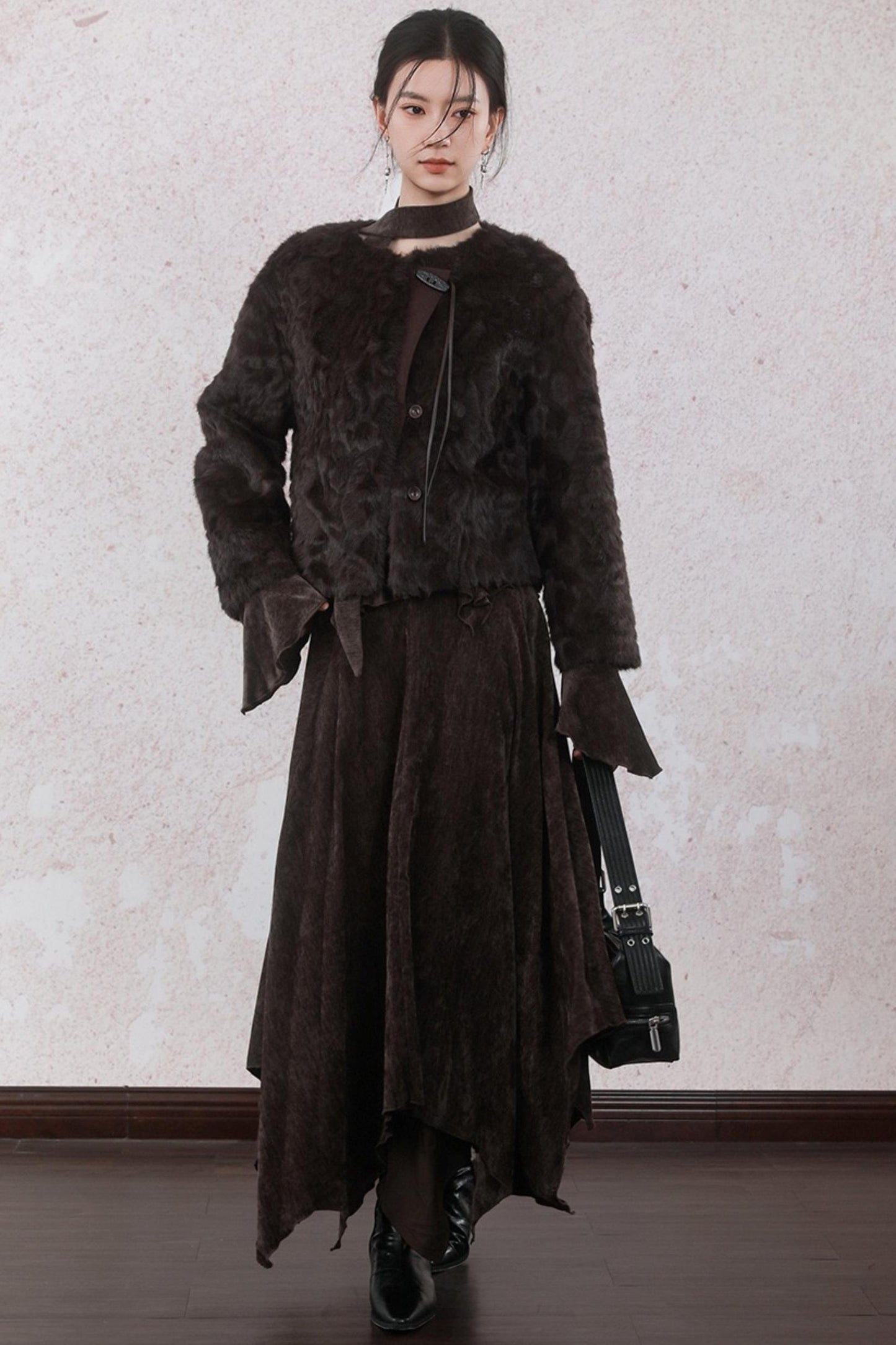 Winter Velvet Top Skirt Set-Up