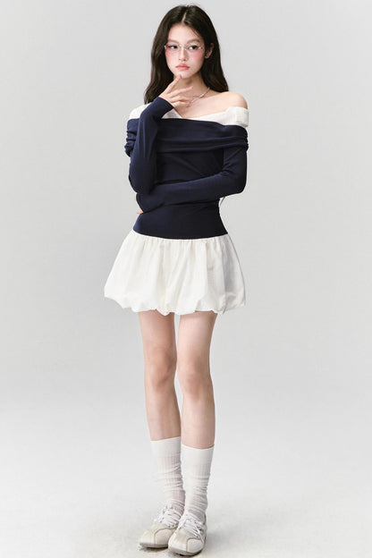 Fragile Flower Bud Puffy Dress