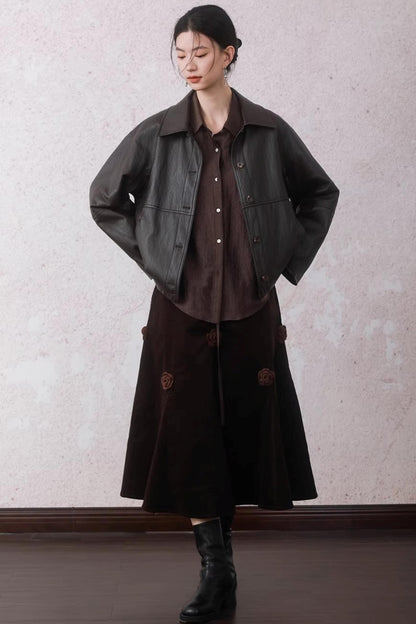 Caramel Coffee Leather Jacket