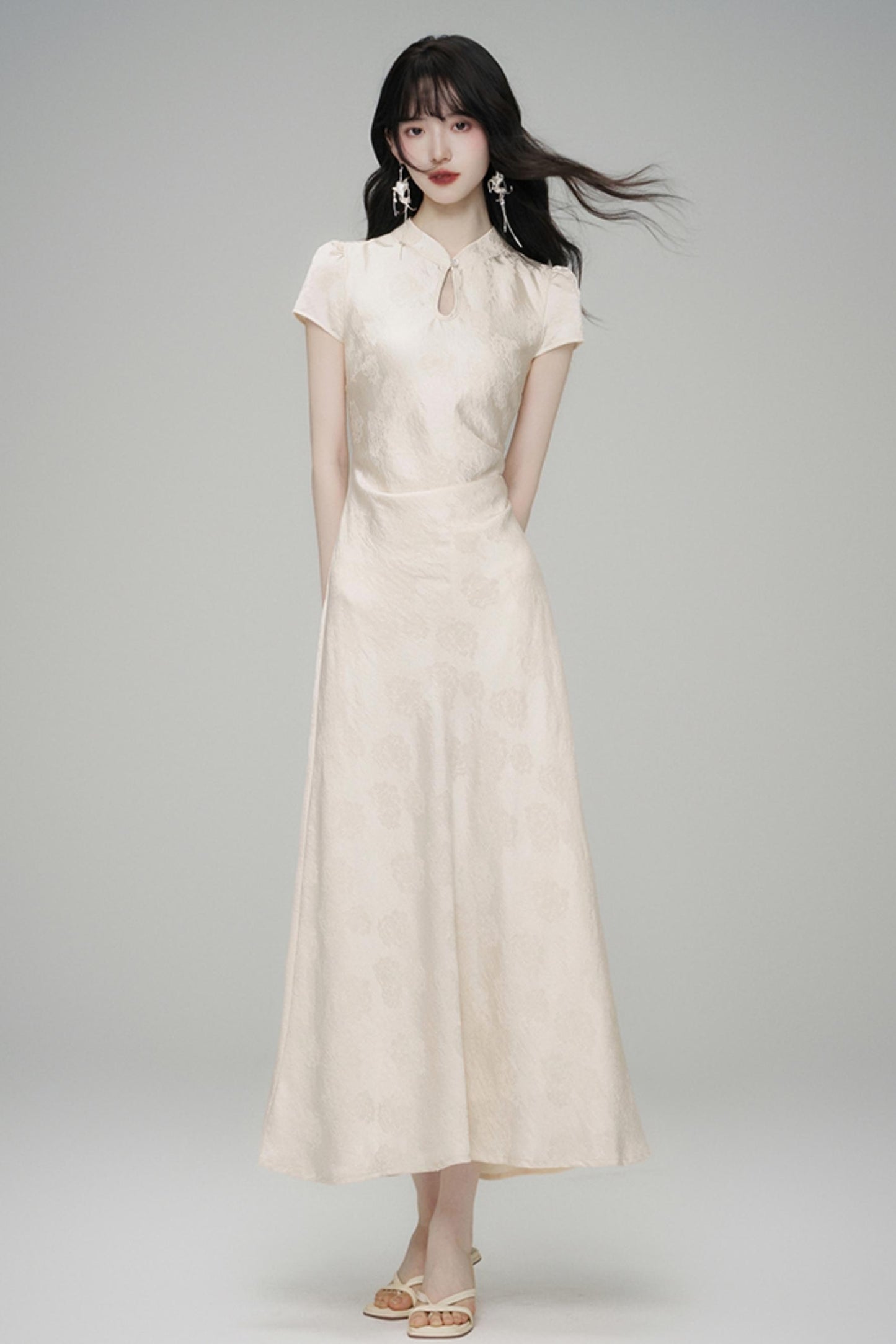 Chic Jacquard Summer Cheongsam Dress