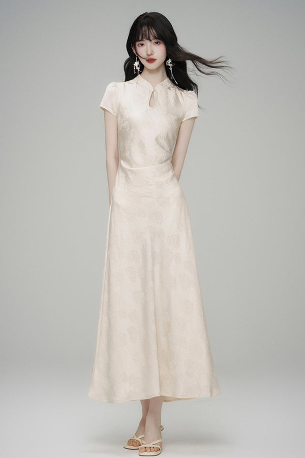 Chic Jacquard Summer Cheongsam Dress
