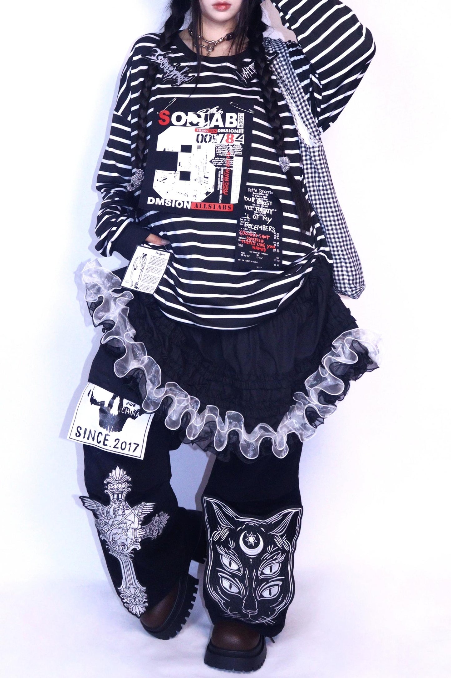 Punk Retro Denim Pants