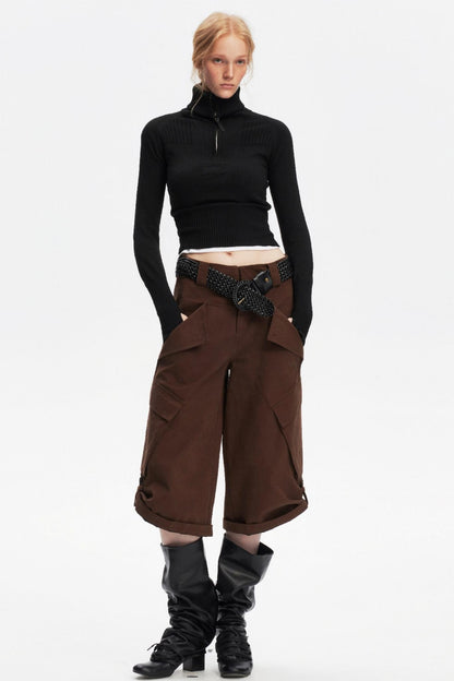 Half-High Collar Knit Top