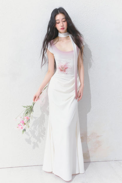 Elegance Tantalum Print Dress