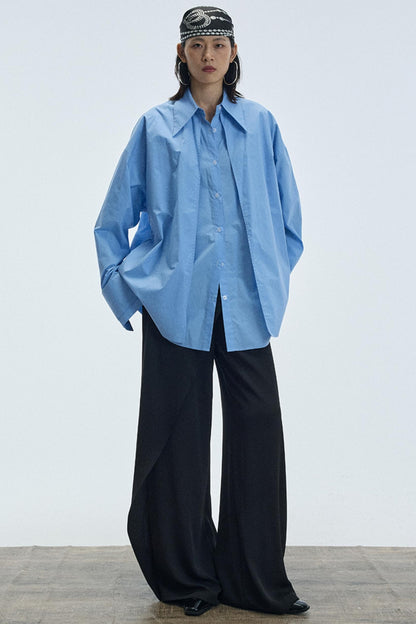 Asymmetrical Black Winter Pants