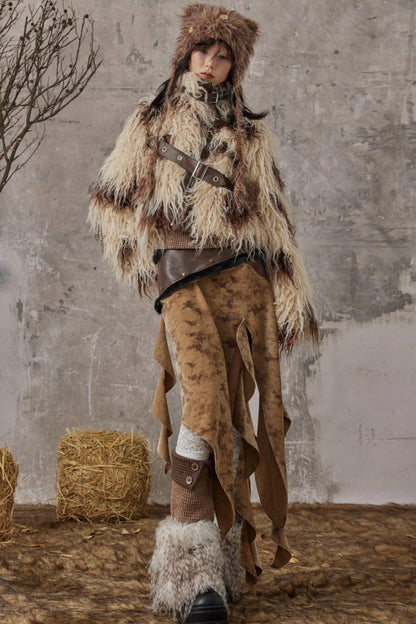 Wandering Style Retro Rivets Skirt