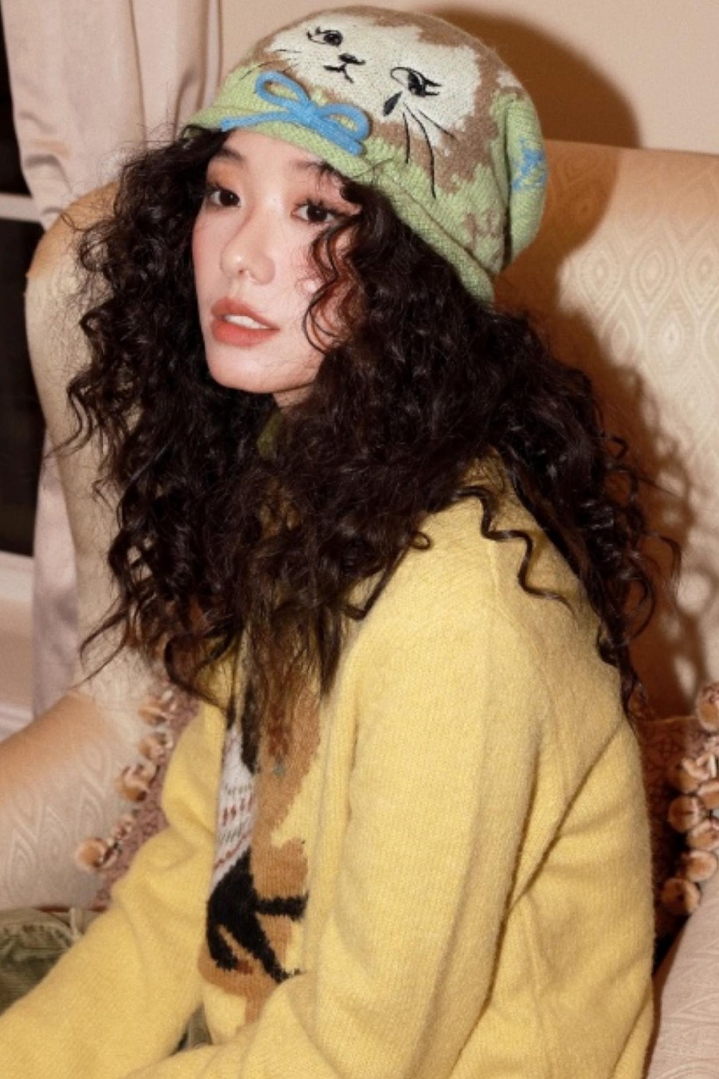 Knitted Cat Beanie Hat