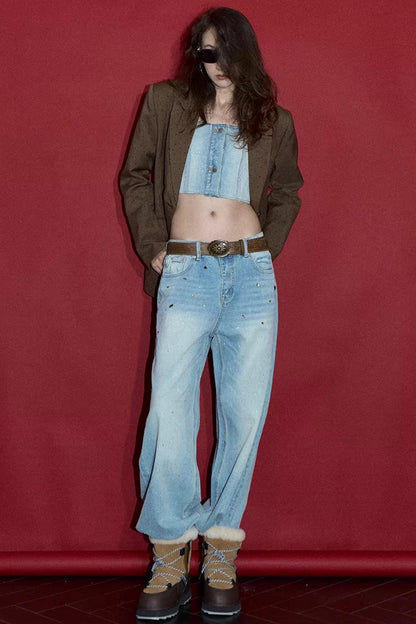 Brown Red Polka Dot Jacket