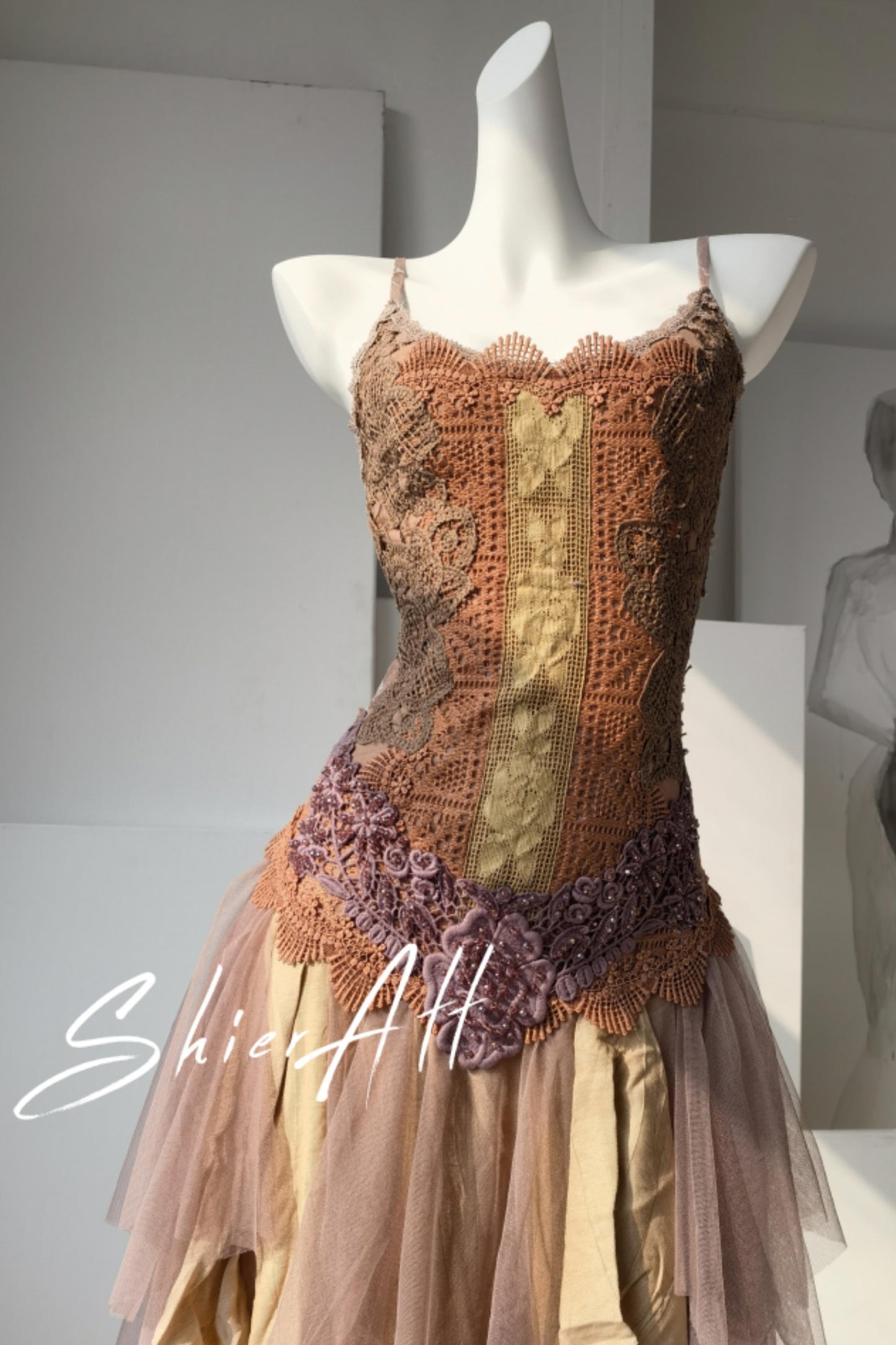 Vintage Elf Embroidered Dress