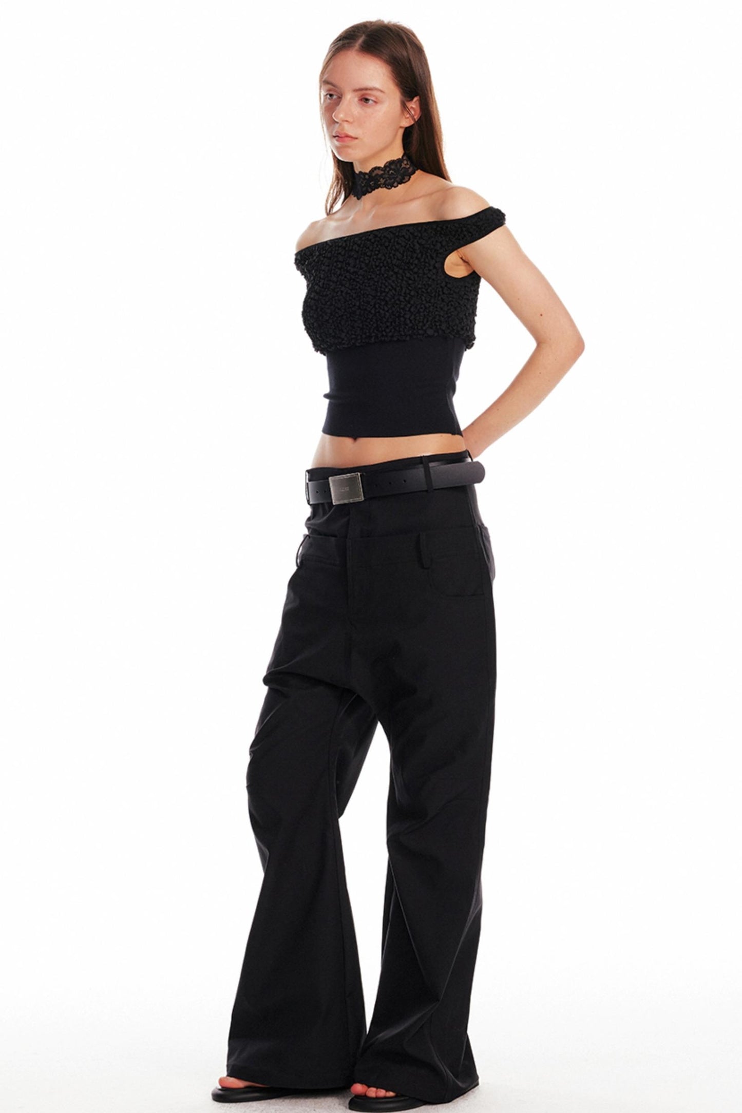 Chic One-Shoulder Silk Blouse