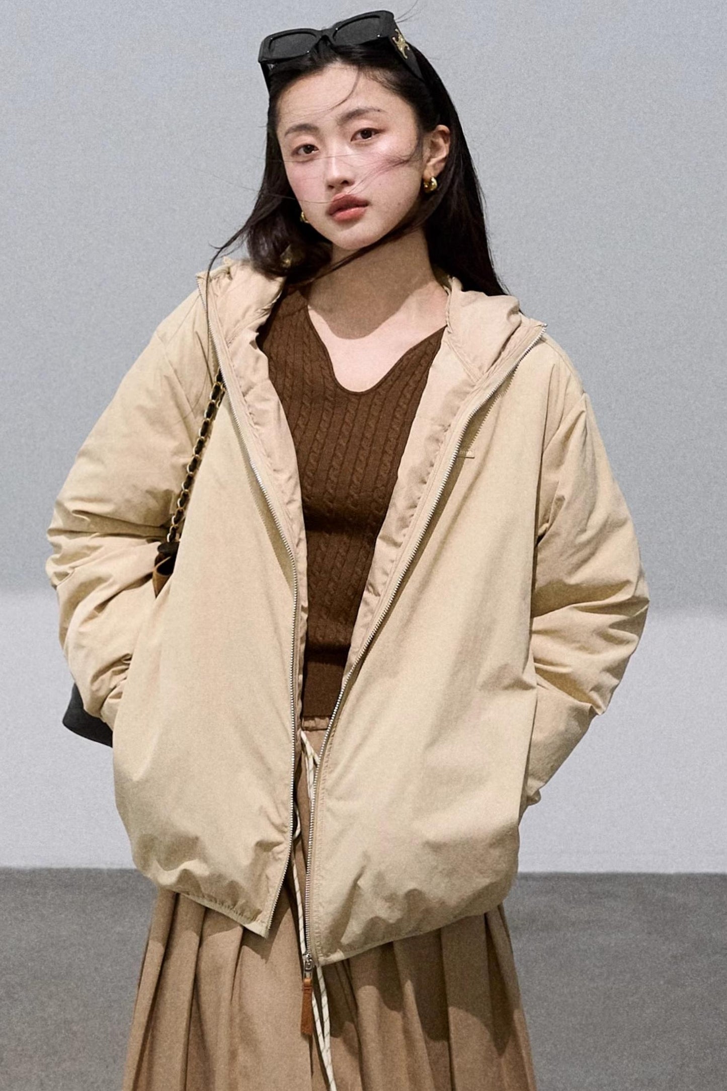 Old Money Leather Label Down Jacket