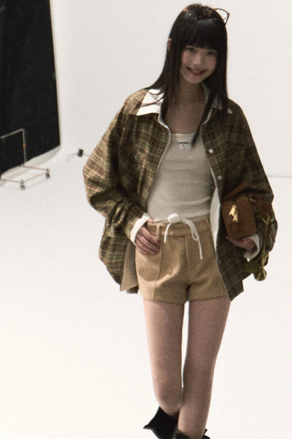 Vintage Striped Texture Two-Piece Shirt