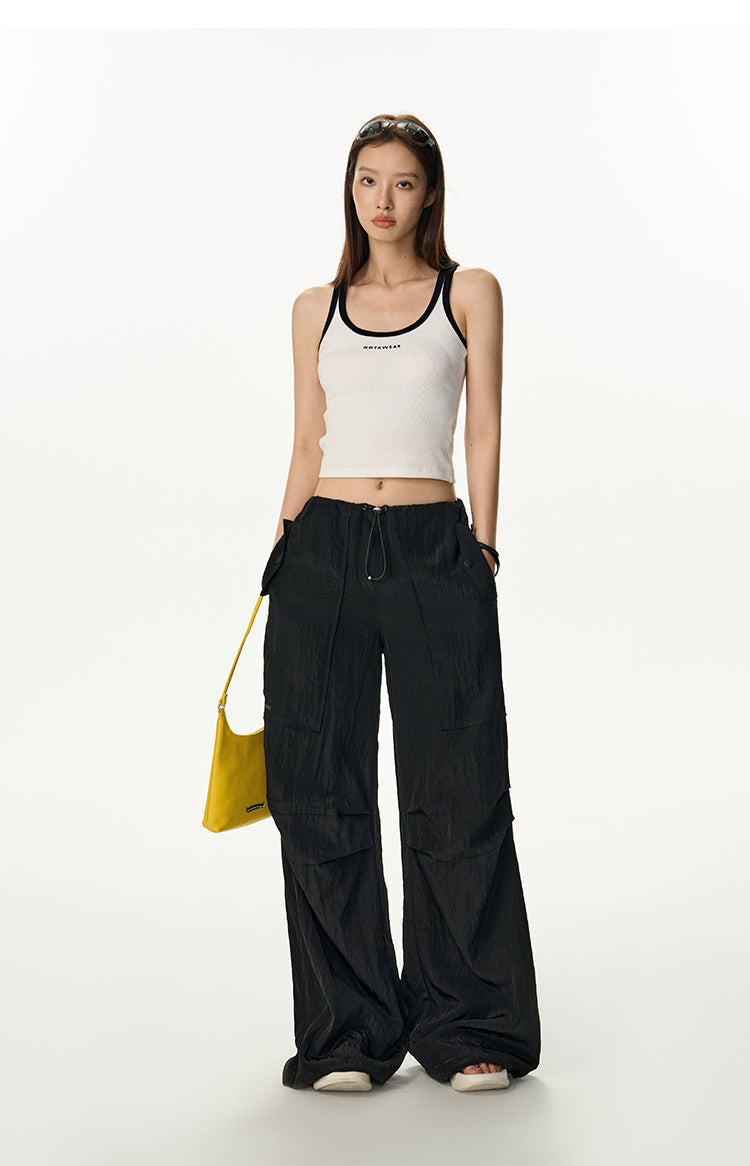 Pocket Design Wide Loose Pants