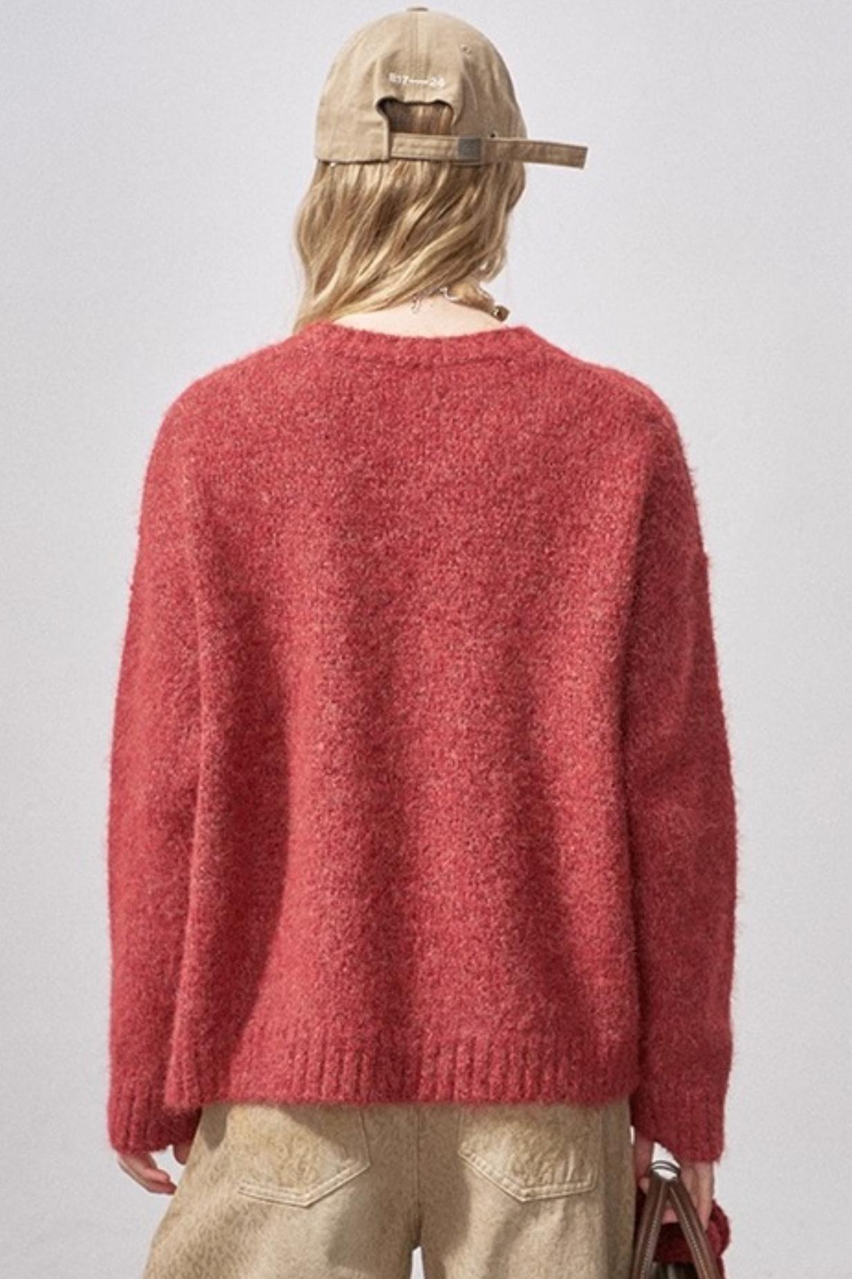 Floral Diamond Knit Sweater