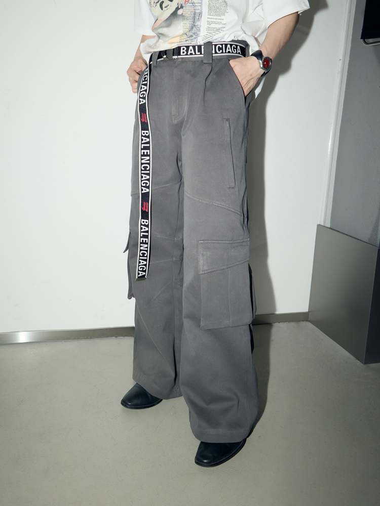 Multi Pocket Wide Leg Cargo Pants