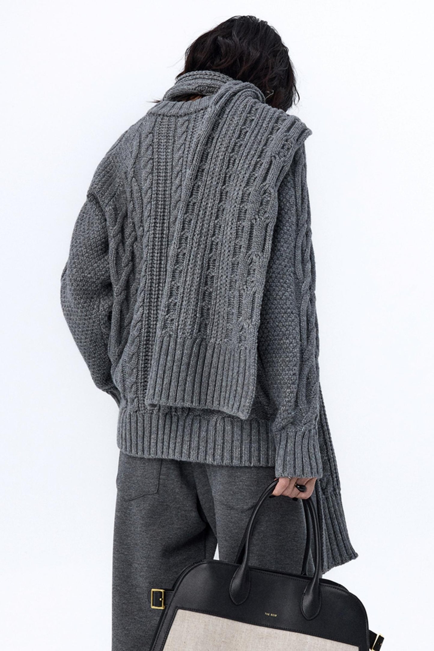 Retro Cable Loose Knitwear