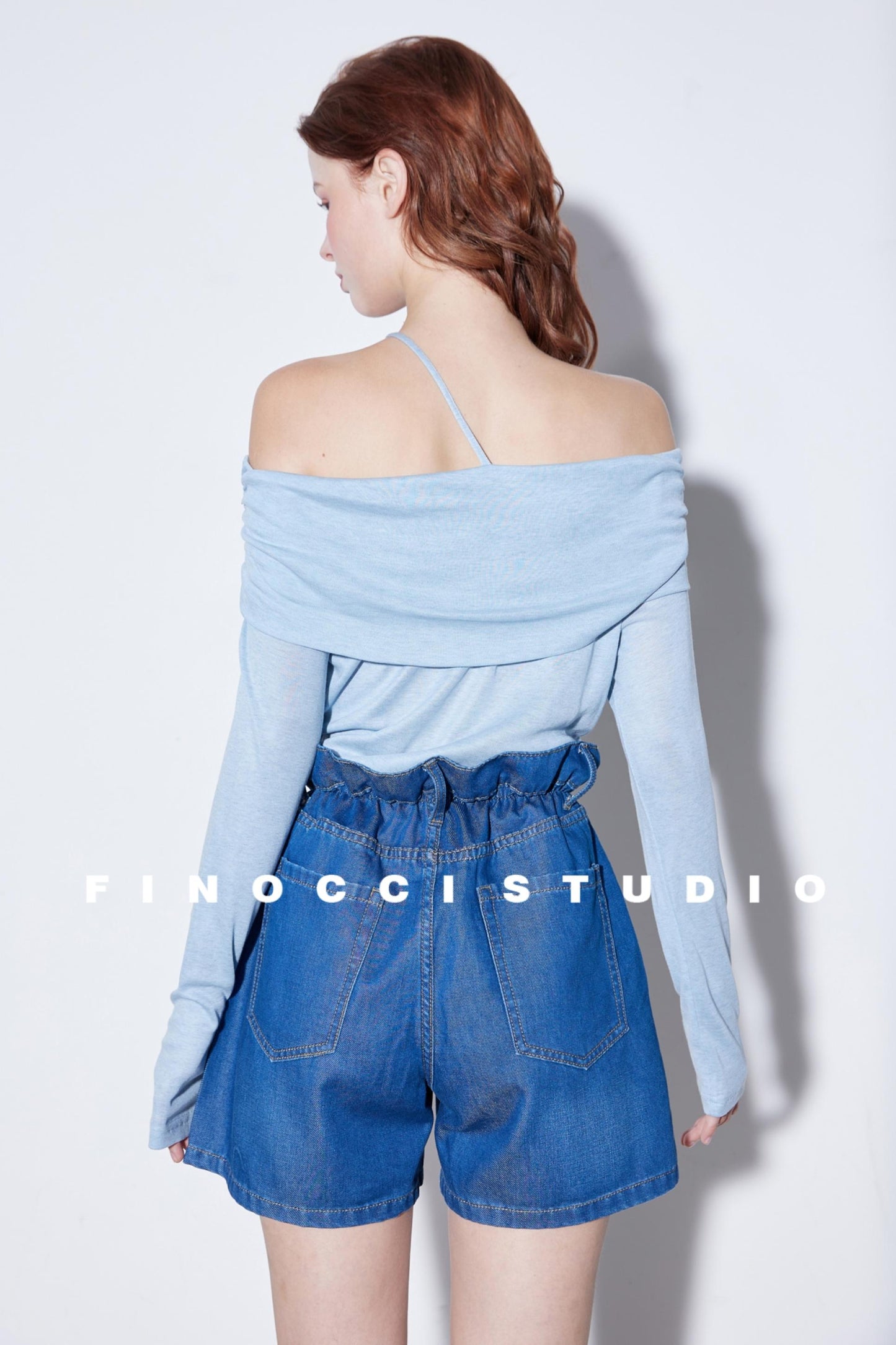 Mooncut Embroidered Denim Shorts