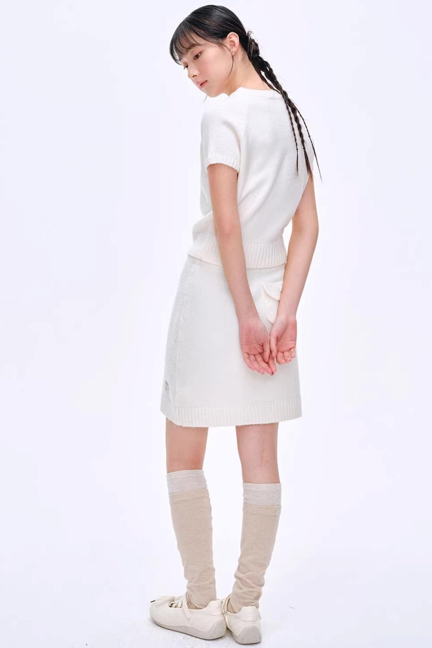 Heartbeat Dialogue Knit Skirt Set-Up