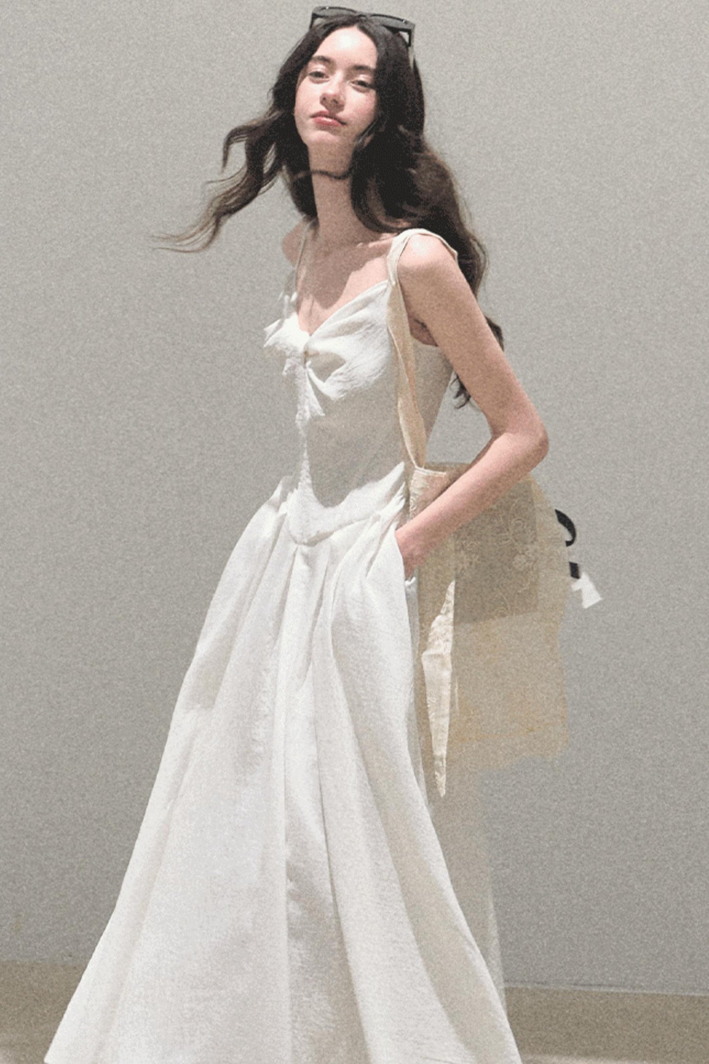 Vintage Ice Linen Camisole Dress