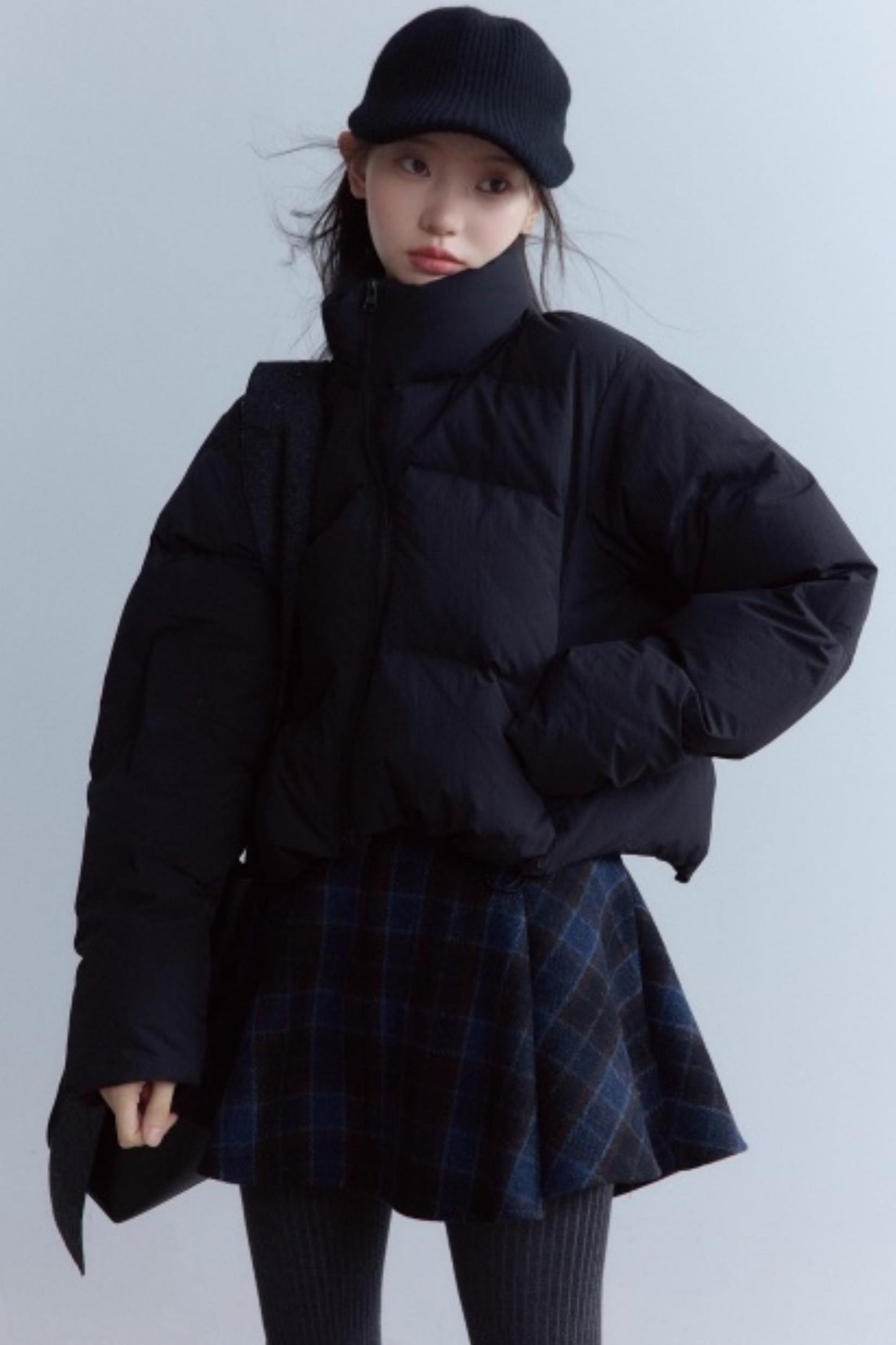 Scottish Plaid A-Hem Woolen Skirt