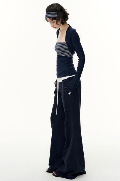 Virtual Striped Short Skirt Set-Up