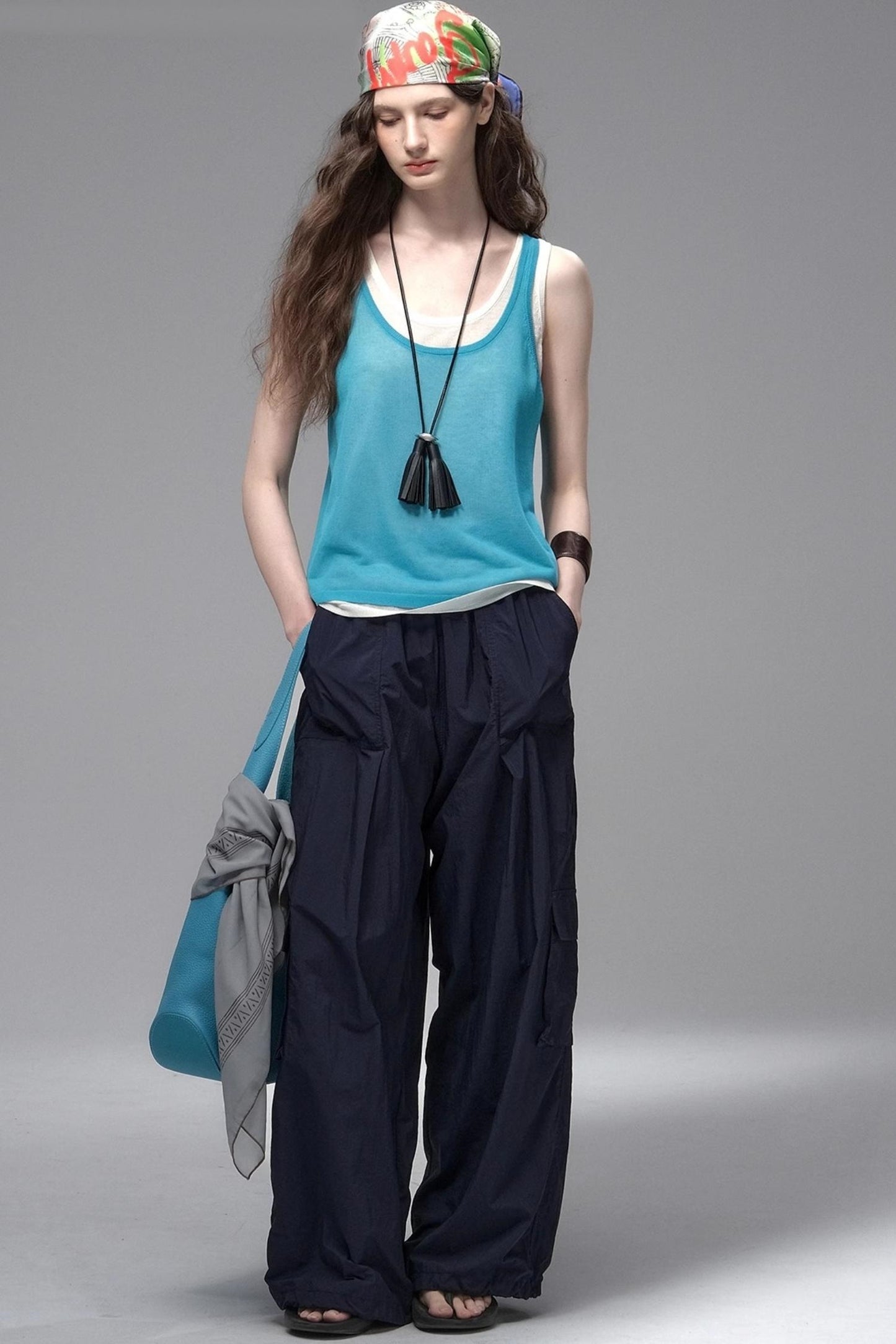 Tri-Color Linen Vest