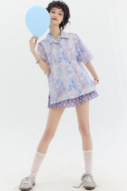 Summer Geometric Blouse