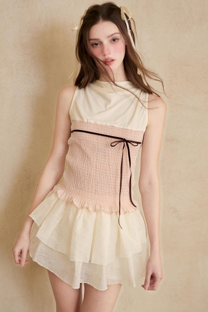 Stylish Apricot Ballet Top Set