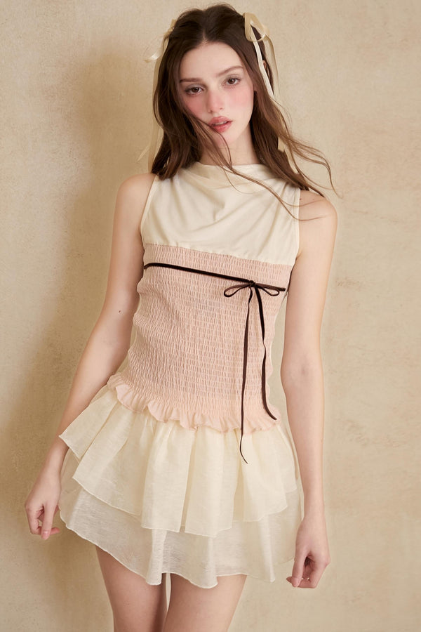 Stylish Apricot Ballet Top Set