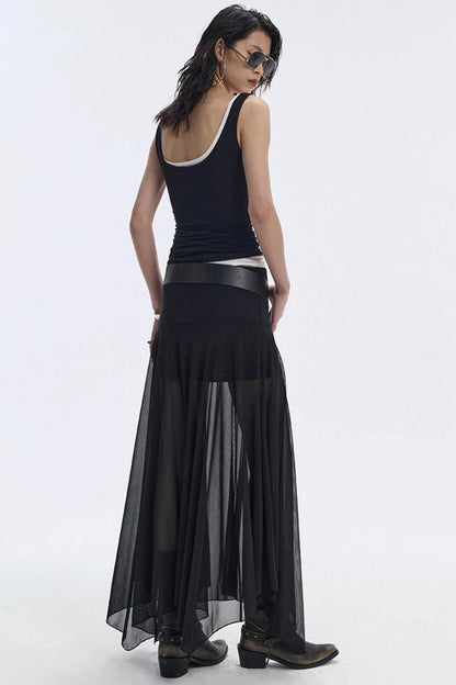 Breathing Black Summer Skirt