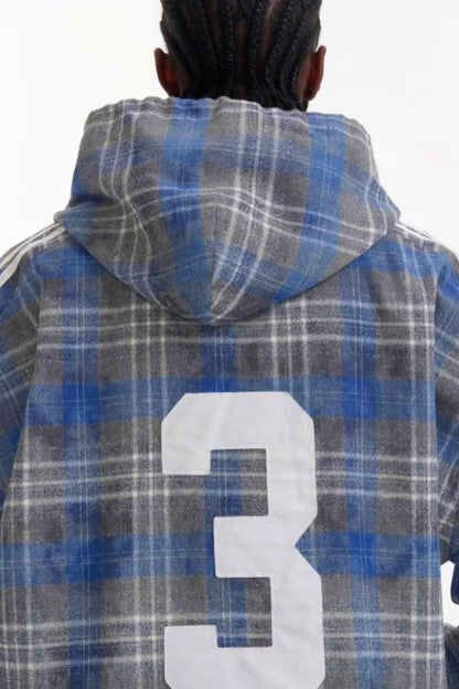 Patchwork-Plaid-Pullover