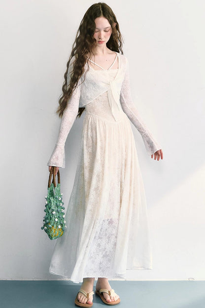 Lace Jacquard Dress Set-Up