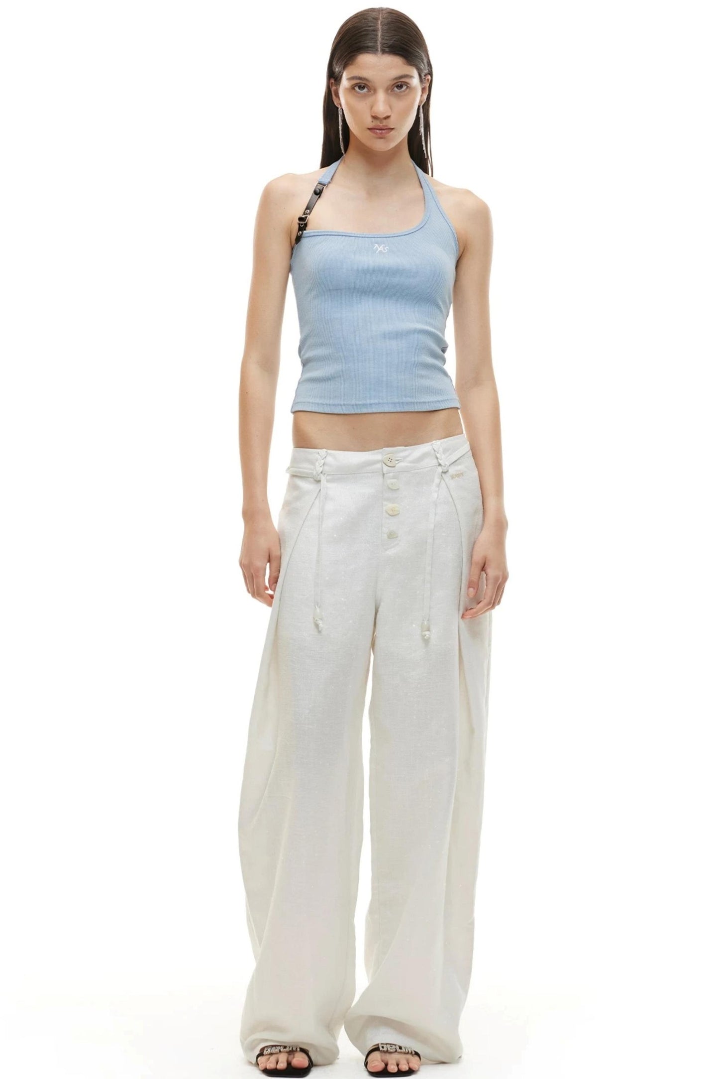 Tencel Linen Wide-Leg Pants