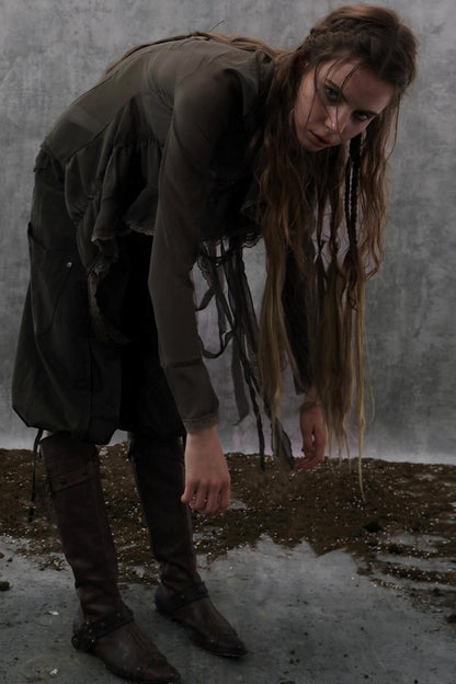 Ruffled Chiffon Yarn Shirt