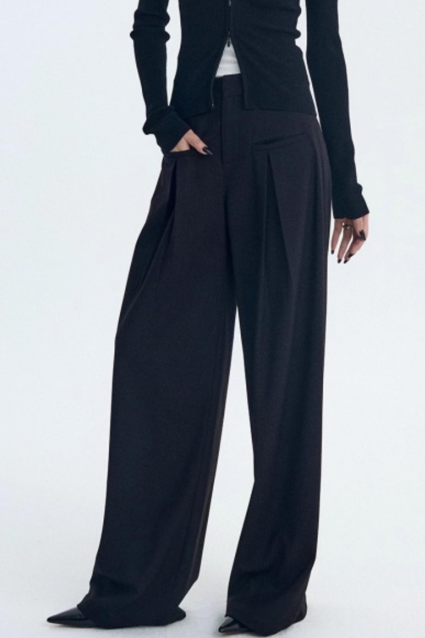 Intellectual Black Pleated Pants