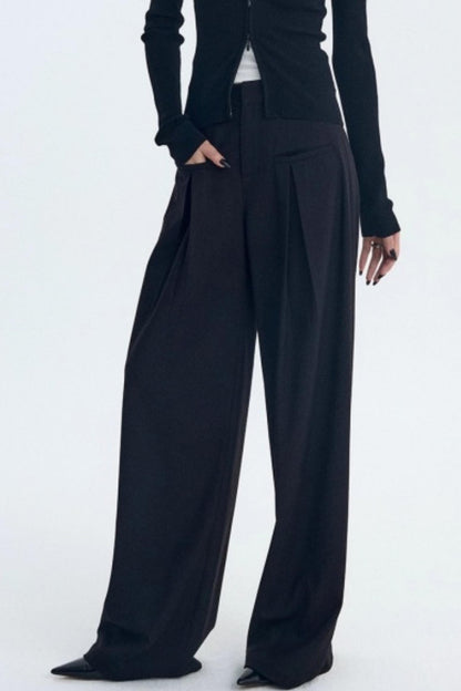Intellectual Black Pleated Pants
