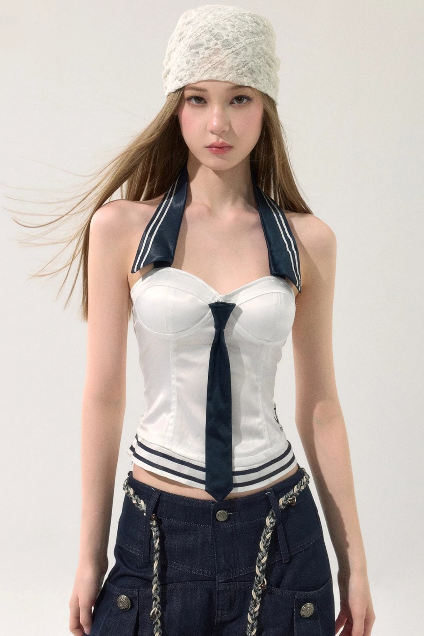 Pure Desire Navy Tube Top