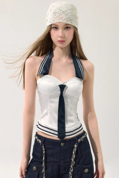 Pure Desire Navy Tube Top