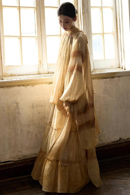 Romantic Lace-up Flowing Skirt Set-Up