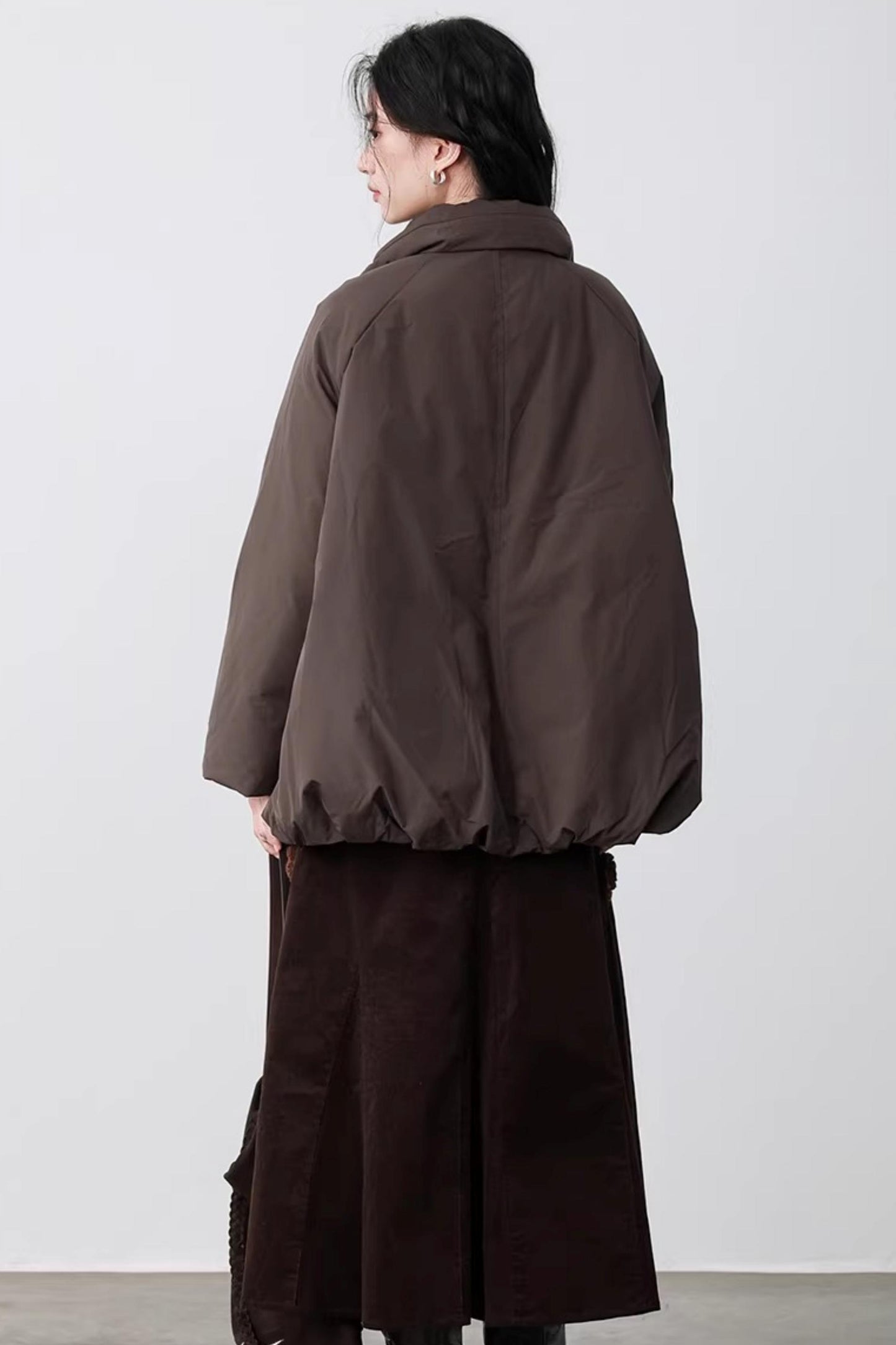 Three-Dimensional Floral Corduroy Skirt