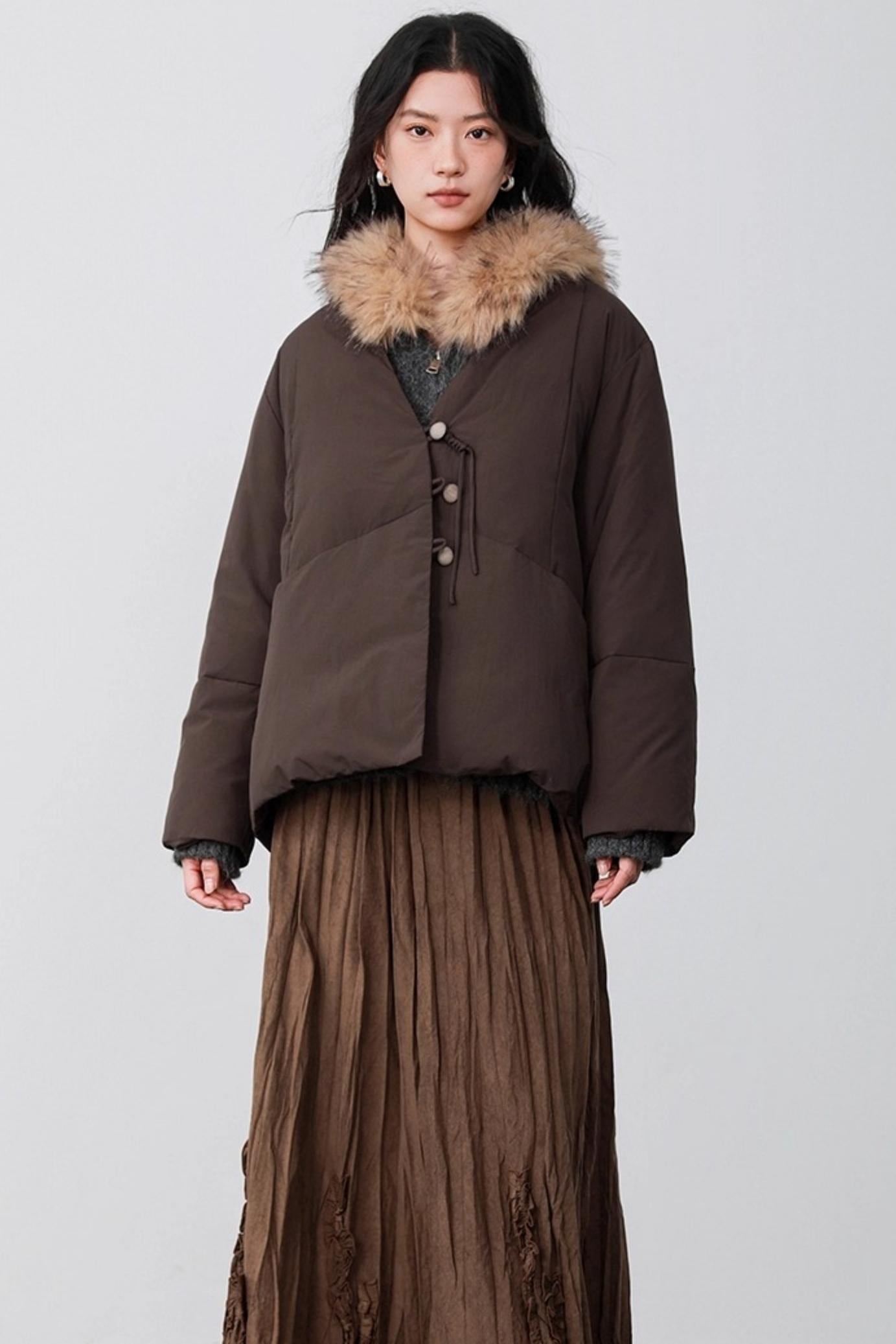 Fallen Leaves V-Neck Jacket