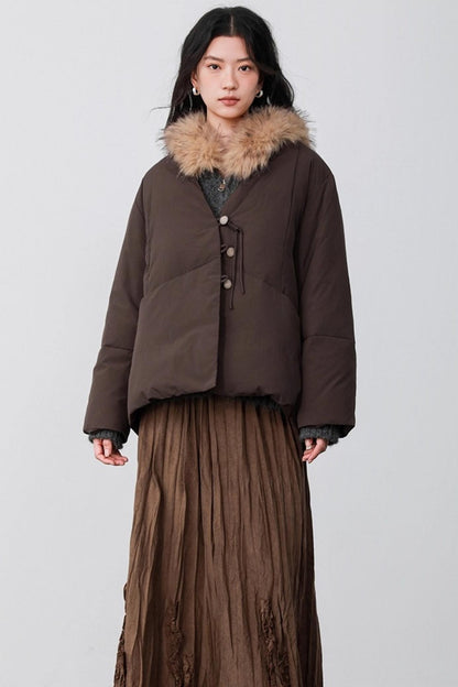 Fallen Leaves V-Neck Jacket