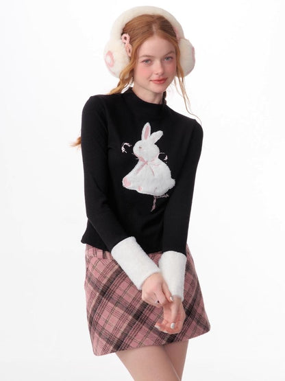 Plush Rabbit Red Bottom Knit Sweater